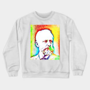 Pyotr Ilyich Tchaikovsky Colourful Portrait | Pyotr Ilyich Tchaikovsky Artwork 11 Crewneck Sweatshirt